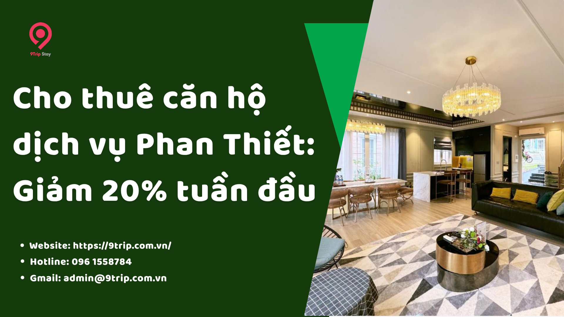 Cho thuê căn hộ dịch vụ Phan Thiết: Giảm 20% tuần đầu
