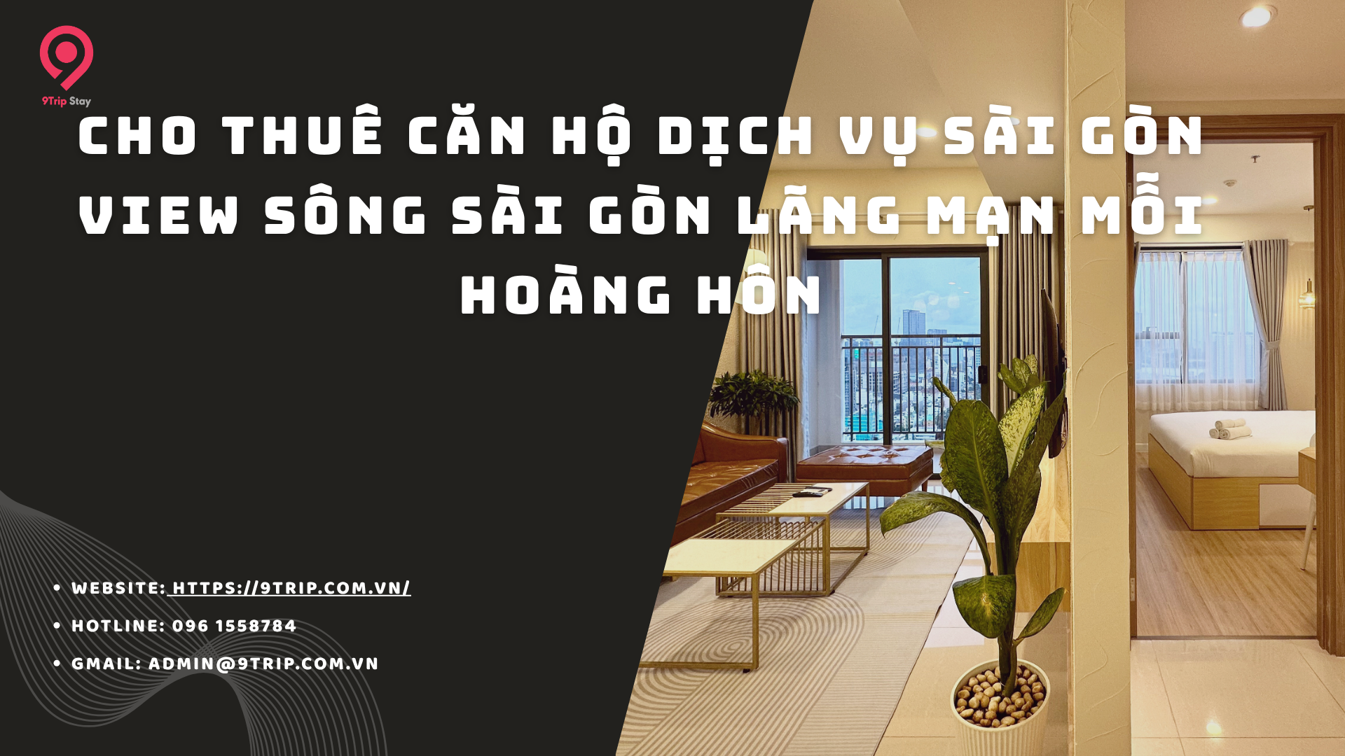 Cho thuê căn hộ dịch vụ Sài Gòn – View sông Sài Gòn lãng mạn mỗi hoàng hôn