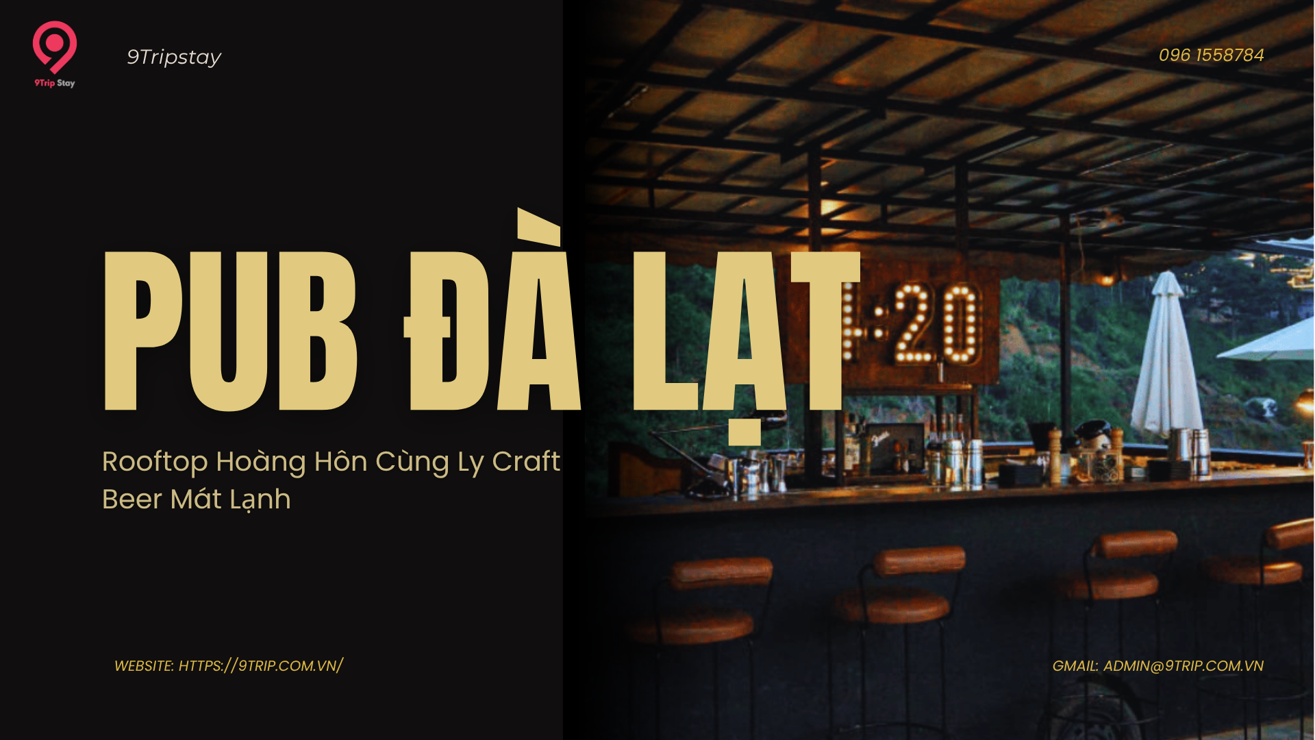 Quán Pub Chill Đà Lạt – Rooftop Hoàng Hôn Cùng Ly Craft Beer Mát Lạnh
