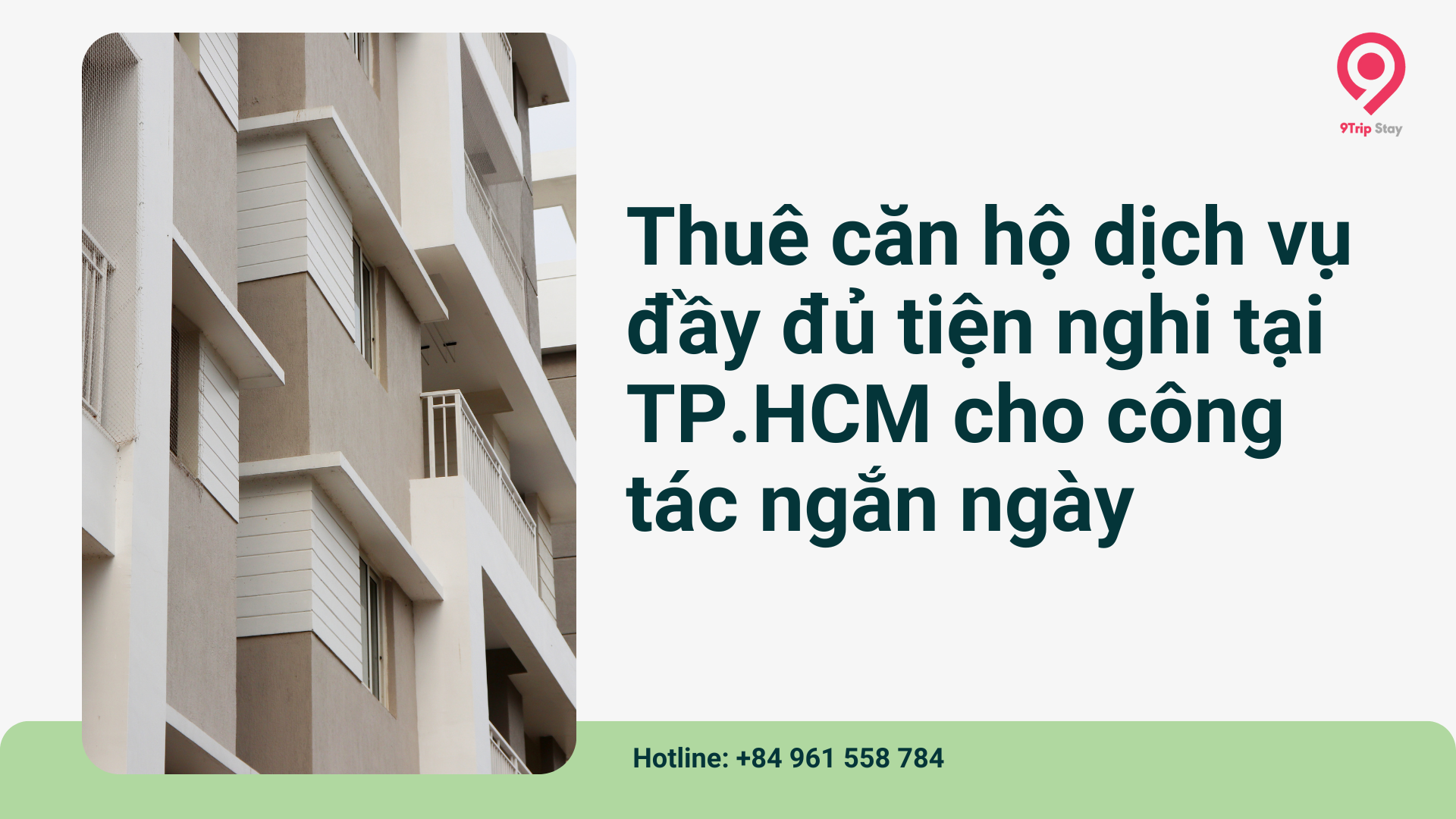 Thuê căn hộ dịch vụ đầy đủ tiện nghi tại TP.HCM cho công tác ngắn ngày
