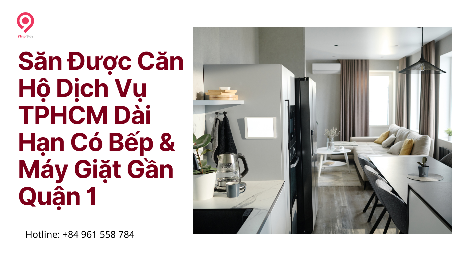 Săn Được Căn Hộ Dịch Vụ TPHCM Dài Hạn Có Bếp & Máy Giặt Gần Quận 1